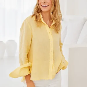 Bluse Emilia Pompom Gelb