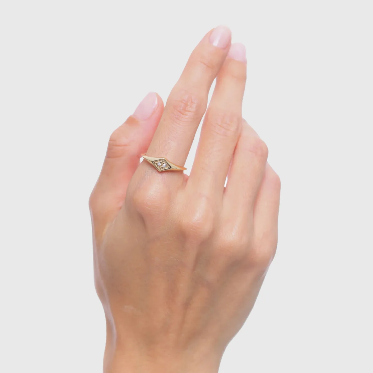 Weißer Saphir Supernova Pavé Ring – Bild 4