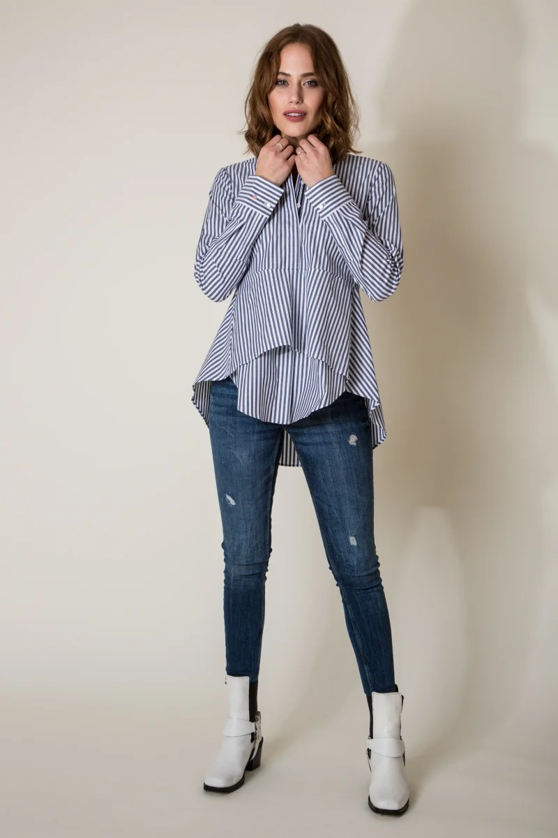 Bluse Peplum Special Navy – Bild 3