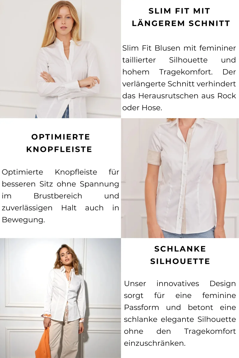Bluse Lily Long Beige – Bild 5