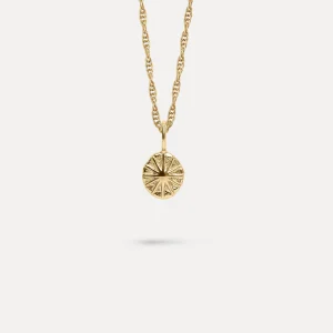 Solar Eclipse mit Singapore Kette | 585 Gold